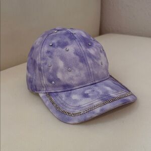 Purple Tie-Dye Kids Cap with Rhinestones